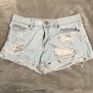 Aero Tomboy Distressed & Ripped Jean Shorts